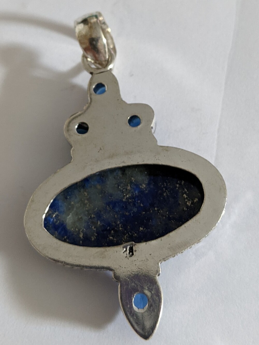 Lapis Lazuli, Tanzanite Gemstone Jewelry 925 Sterling Silver Pendant Necklace - Picture 3 of 6